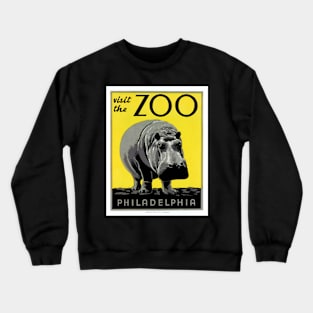 Restored Philadelphia Zoo Promotional Poster Created for the WPA Crewneck Sweatshirt